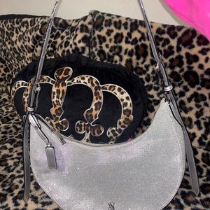 Victoria's Secret Silver Glitter Clutch